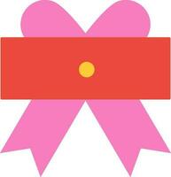 Bow ribbon on white background. vector