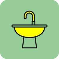 Washbasin Vector Icon Design