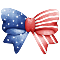 Watercolor Patriotic Bow Tie png