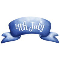 Watercolor 4th July banner png