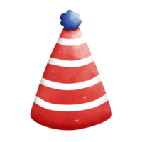 Watercolor patriotic party hat png