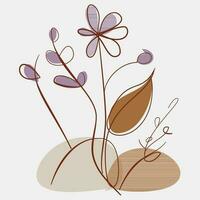 minimalista floral vector Arte ilustraciones para ocasiones modelo Clásico Moda mano dibujado decoración