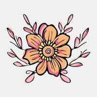 vector ilustración resumen todavía vida de flores en pastel colores. colección de contemporáneo Arte