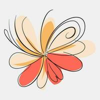 contemporáneo minimalista línea Arte carteles resumen orgánico formas y floral diseños vector