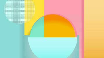 Colorful Summer banner product display cylindrical shape podium geometric poster design empty space vector