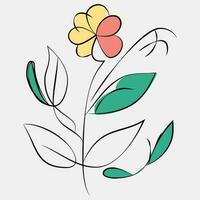 minimalista floral vector Arte ilustraciones para ocasiones modelo Clásico Moda mano dibujado decoración