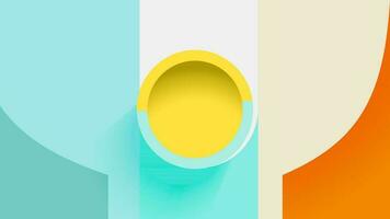 Colorful Summer banner product display cylindrical shape podium geometric poster design empty space vector