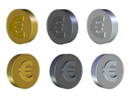 bundel van valuta Mark teken 3d geven png