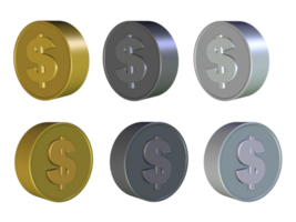 bundle of currency mark sign 3D render png