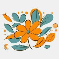 minimalista floral vector Arte ilustraciones para ocasiones modelo Clásico Moda mano dibujado decoración