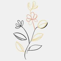 minimalista floral vector Arte ilustraciones para ocasiones modelo Clásico Moda mano dibujado decoración