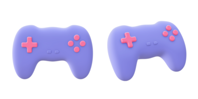 3d illustration icon of purple Controller for UI UX web mobile apps social media ads design png