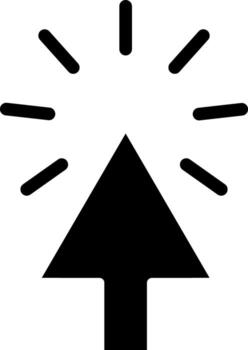 plano ilustración de hacer clic cursor icono. vector