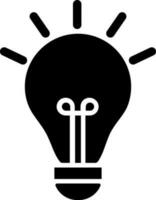 Idea concept or light bulb icon in Black and White color. vector