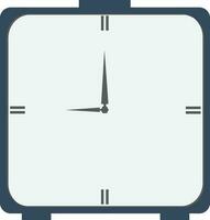 Flat style clock icon in square shape. vector