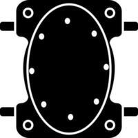 Shin Pad icon or symbol in flat style. vector