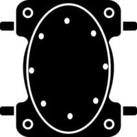 Shin Pad icon or symbol in flat style. vector