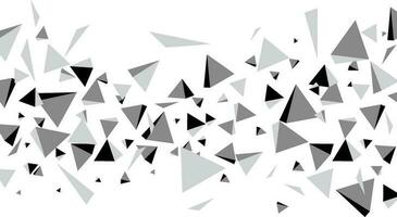 Grey flying triangles abstract elements. vector