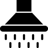 Black and White illustration of shower icon. vector