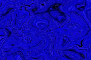 Dark Blue Liquid Colors Abstract Marble Background photo