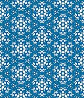 White Blue Abstract Flower Folk Ethnic Pattern on Blue Background photo