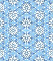 White Blue Bloom Flower Snow Abstract Pattern on Blue Background photo