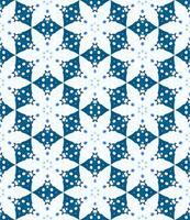 White Blue Star Flower Pattern on Blue Background photo