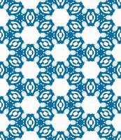 White Snow Abstract Folk Pattern on Blue Background photo