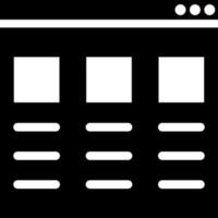 Black and White illustration of browser windows icon. vector