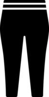 negro y blanco ilustración de pantalón y pantalones icono. vector