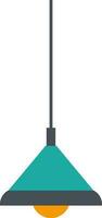 Flat illustration of hanging ceiling Lamp. vector