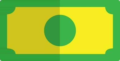 Money cash in green and yellow color. vector
