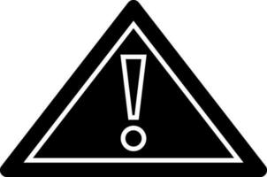 Black and White danger icon or symbol. vector