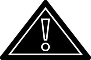 Black and White danger icon or symbol. vector