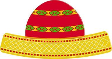 Colorful and beautiful Sombrero hat on white background. vector