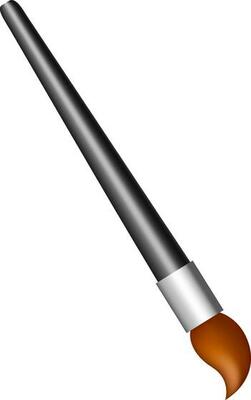 Brush on white background.
