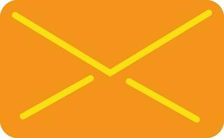 Orange color of new mail envelope icon. vector