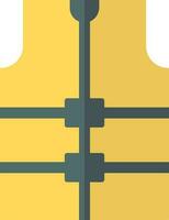 Safety jacket icon in yellow and gray color. vector