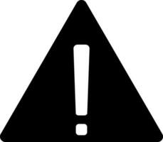 Black and White danger icon or symbol. vector