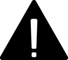 Black and White danger icon or symbol. vector