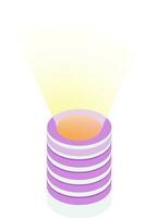 3D isometric illlustration of database icon. vector