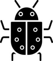 Isolated bug icon in Black and White color. vector