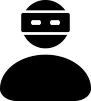 Man wearing vr glasses icon for virtual reality concept. vector