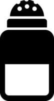 Salt or pepper shaker glyph icon. vector