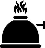 Gas stove icon in flat style. vector