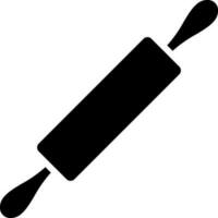 Rolling pin icon in black color. vector