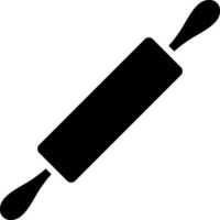 Rolling pin icon in black color. vector