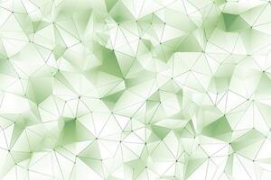 Geometrical network background, green on white background. photo