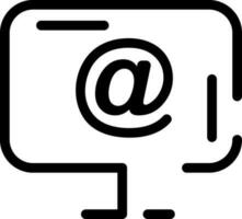 Line art illustration of mail icon. vector