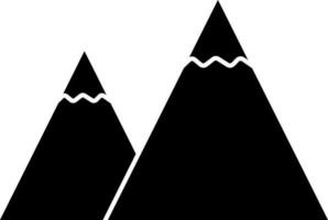 Vector illustration of mountains icon.